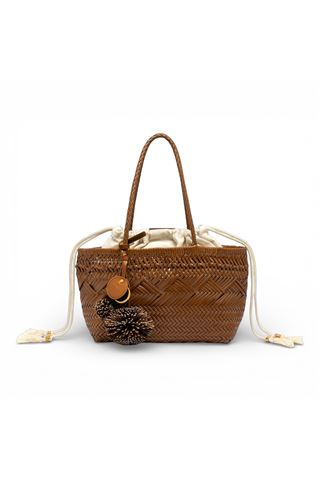 Borsa Gianni Chiarini Intrecciata colore cuoio. GIANNI CHIARINI | 11371-CUOIO